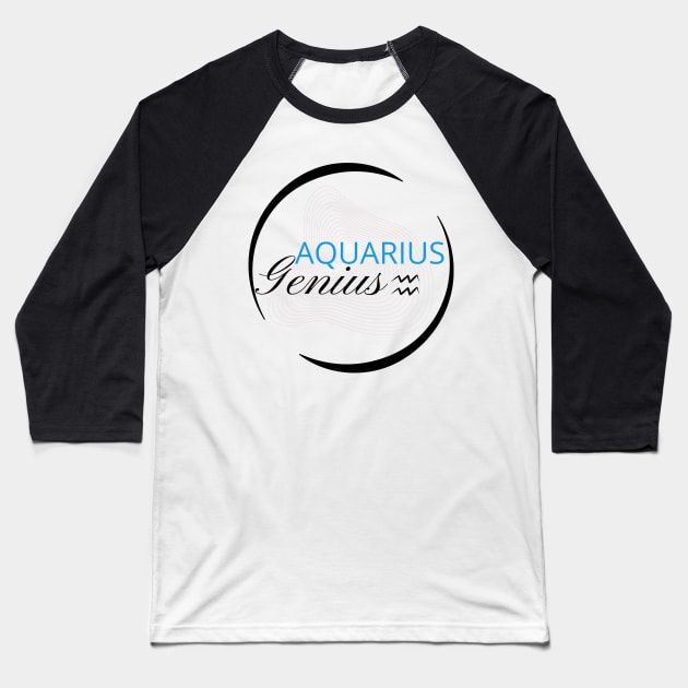 Aquarius Sun Sign Baseball T-Shirt by AngelkatSoulTalk